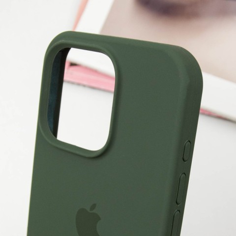 Чохол Silicone Case Full Protective (AA) для Apple iPhone 15 Pro (6.1") Зелений / Cyprus Green