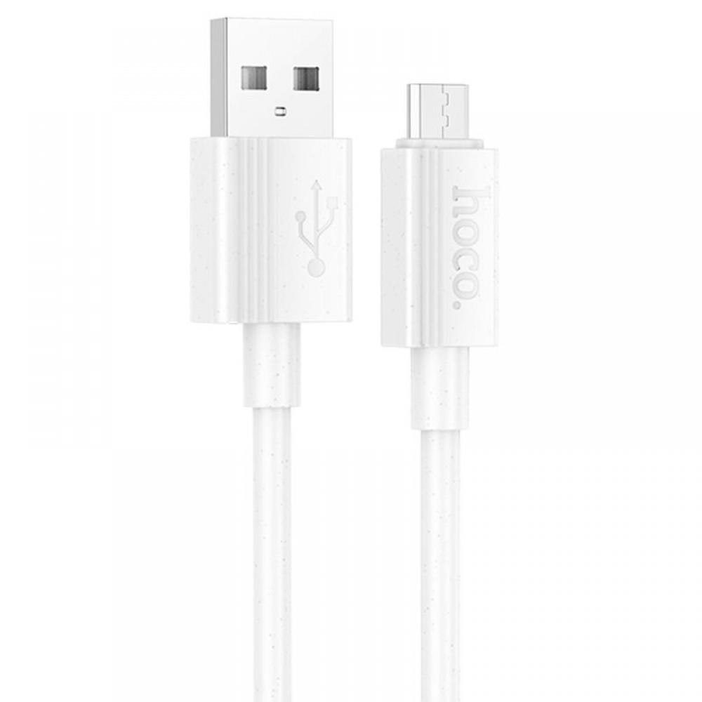 Дата кабель Hoco X107 USB to MicroUSB 2.4A (1m) White