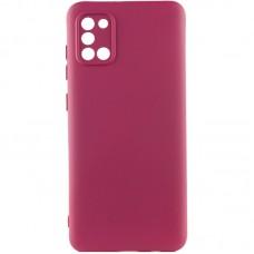 Чохол TPU GETMAN Liquid Silk Full Camera для Samsung Galaxy A31 Бордовий / Marsala