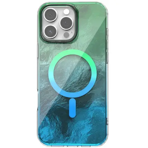 Чохол TPU Shiny Mountain (MagFit) для Apple iPhone 16 Pro Max (6.9") Green / Blue