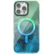Чохол TPU Shiny Mountain (MagFit) для Apple iPhone 16 Pro Max (6.9") Green / Blue