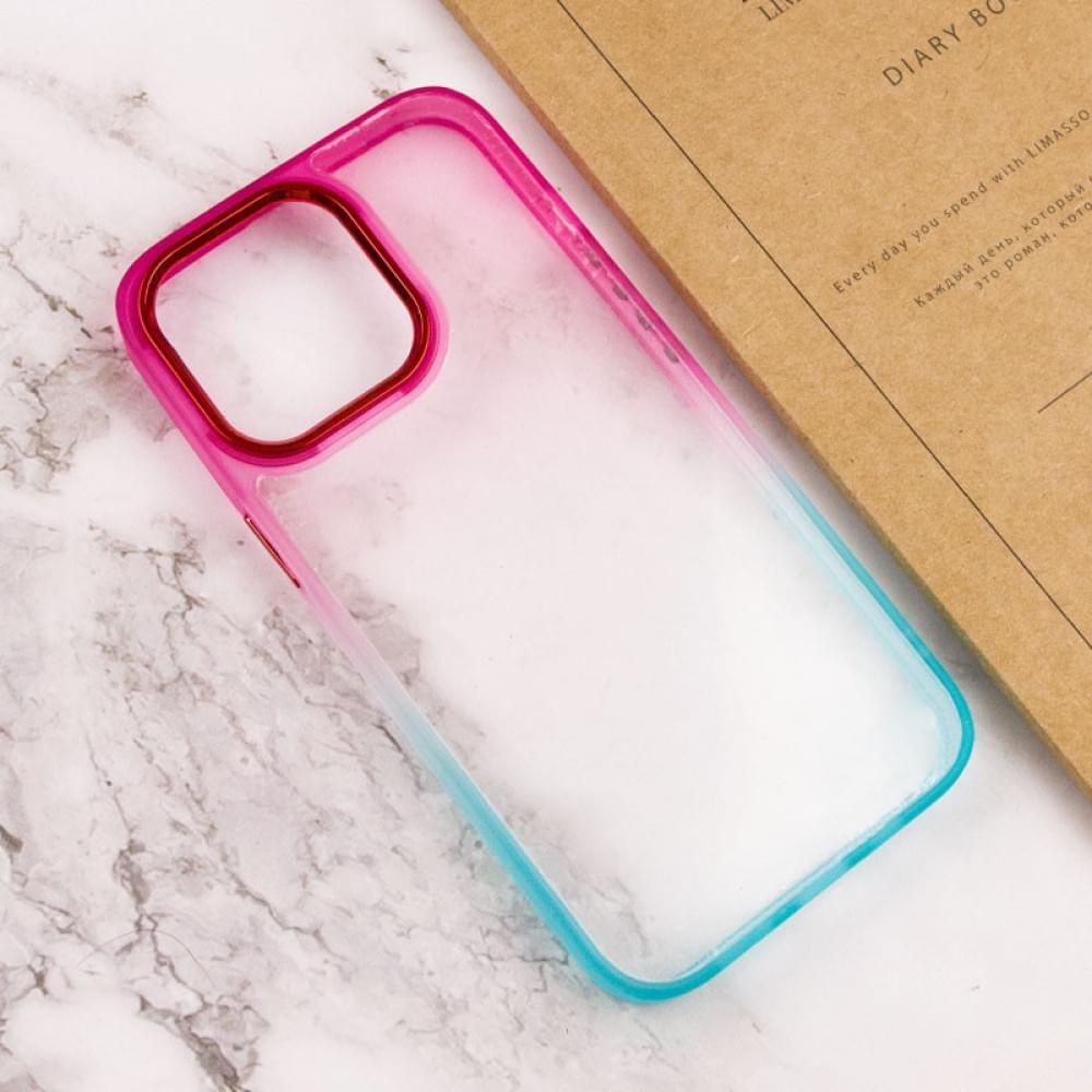 Чохол TPU+PC Fresh sip series для Apple iPhone 13 Pro Max (6.7") Бірюзовий / Рожевий