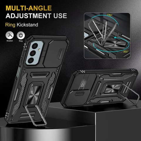 Ударостійкий чохол Camshield Army Ring для Samsung Galaxy A15 4G/5G Чорний / Black