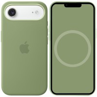 Чохол Silicone case (AAA) with Magsafe and Animation для Apple iPhone 17 Air (6.5") Light Moss