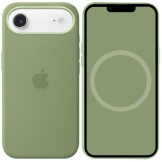 Чохол Silicone case (AAA) with Magsafe and Animation для Apple iPhone 17 Air (6.5") Light Moss