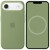 Чохол Silicone case (AAA) with Magsafe and Animation для Apple iPhone 17 Air (6.5") Light Moss