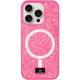 TPU чохол Bling World Rock Diamond with MagSafe для Apple iPhone 16 Pro (6.3") Rose