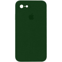 Чохол Silicone Case Square Full Camera Protective (AA) для Apple iPhone 7/8/SE (2020) (4.7") Зелений / Army green