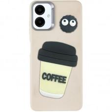Чохол TPU Leather Toys для Samsung Galaxy A06 Coffee / Sand