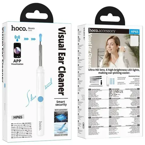 Отоскоп для чистки ушей з камерою Hoco HP65 Ears cleaning White