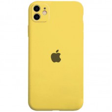 Чохол Silicone Case Full Camera Protective (AA) для Apple iPhone 12 (6.1") Жовтий / Yellow