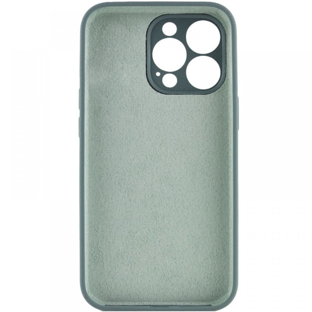 Чохол Silicone Case Full Camera Protective (AA) NO LOGO для Apple iPhone 16 Pro (6.3") Зелений / Pine green