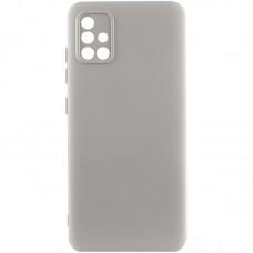 Чохол TPU GETMAN Liquid Silk Full Camera для Samsung Galaxy A51 Сірий / Lavender