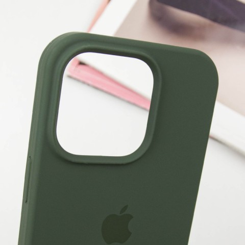 Чохол Silicone Case Full Protective (AA) для Apple iPhone 15 Pro (6.1") Зелений / Cyprus Green