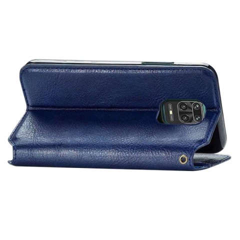 Шкіряний чохол-книжка GETMAN Cubic (PU) для Xiaomi Redmi Note 9s / Note 9 Pro / Note 9 Pro Max Синій
