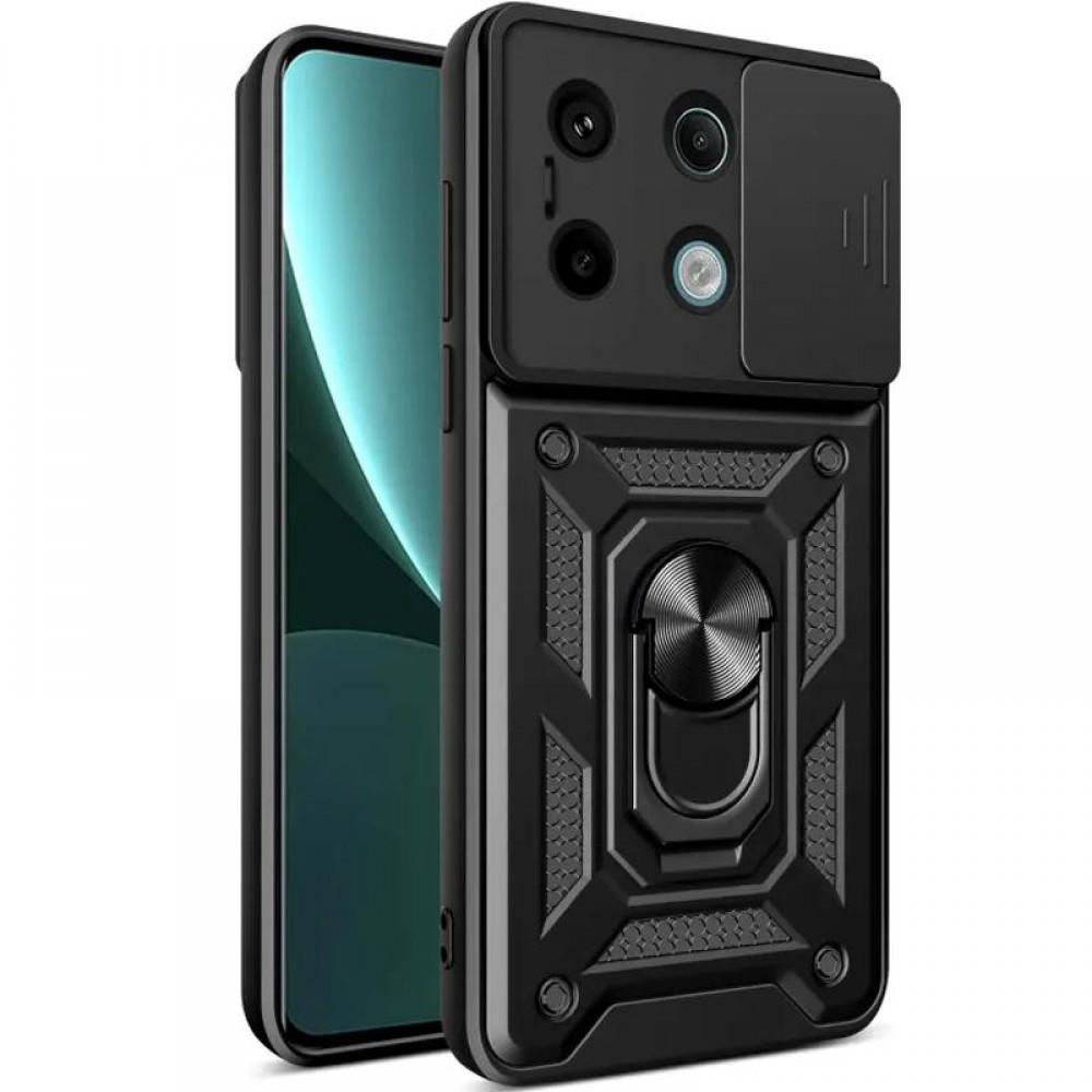 Чохол Ummi Camshield Serge Ring для Xiaomi Redmi Note 13 Pro 4G / 14s / Poco M6 Pro 4G Чорний