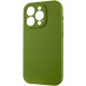 Чохол Silicone Case Full Camera Protective (AA) NO LOGO для Apple iPhone 15 Pro (6.1") Зелений / Dark Olive