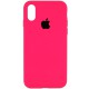 Чохол Silicone Case Full Protective (AA) для Apple iPhone X / XS (5.8") Рожевий / Barbie pink