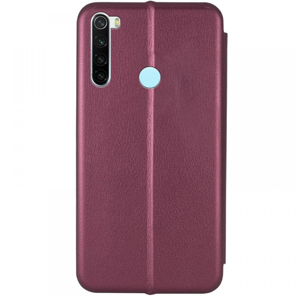 Шкіряний чохол-книжка Classy для Xiaomi Redmi Note 8T Бордовий