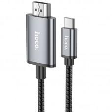 Перехідник Hoco UA27 HD Type-C to HDTV (2m) Metal gray