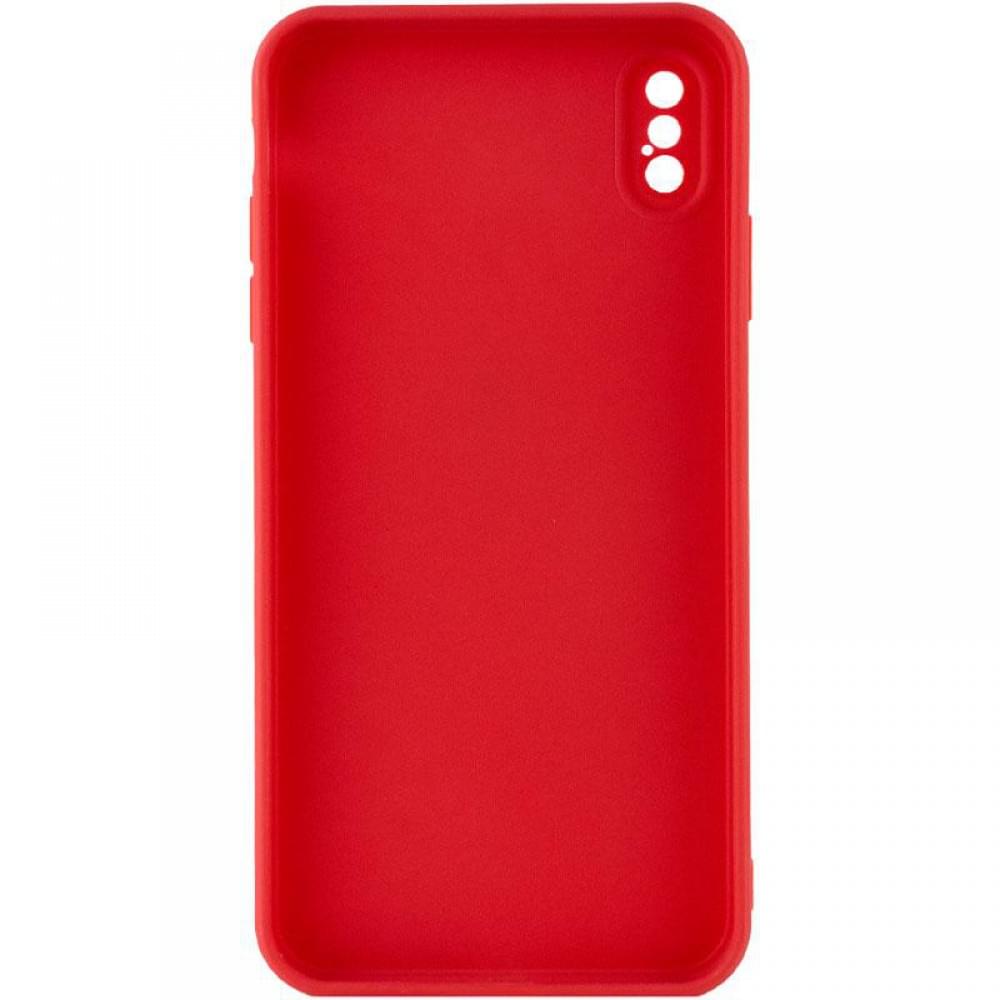 Силіконовий чохол Candy Full Camera для Apple iPhone X / XS (5.8") Червоний / Camellia