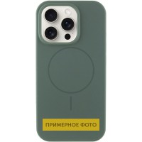 Чохол Silicone Case Full Protective (AA) NO LOGO with MagSafe для Apple iPhone 15 Plus (6.7") Зелений / Pine green