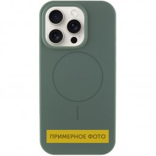 Чохол Silicone Case Full Protective (AA) NO LOGO with MagSafe для Apple iPhone 15 Plus (6.7") Зелений / Pine green