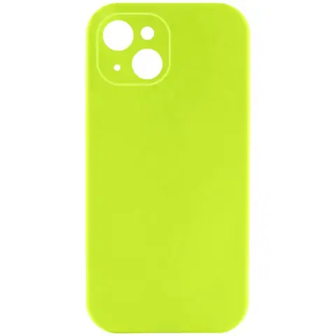Чохол Silicone Case Full Camera Protective (AA) NO LOGO для Apple iPhone 13 (6.1") Кислотно-зелений / Acid Green