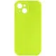 Чохол Silicone Case Full Camera Protective (AA) NO LOGO для Apple iPhone 13 (6.1") Кислотно-зелений / Acid Green