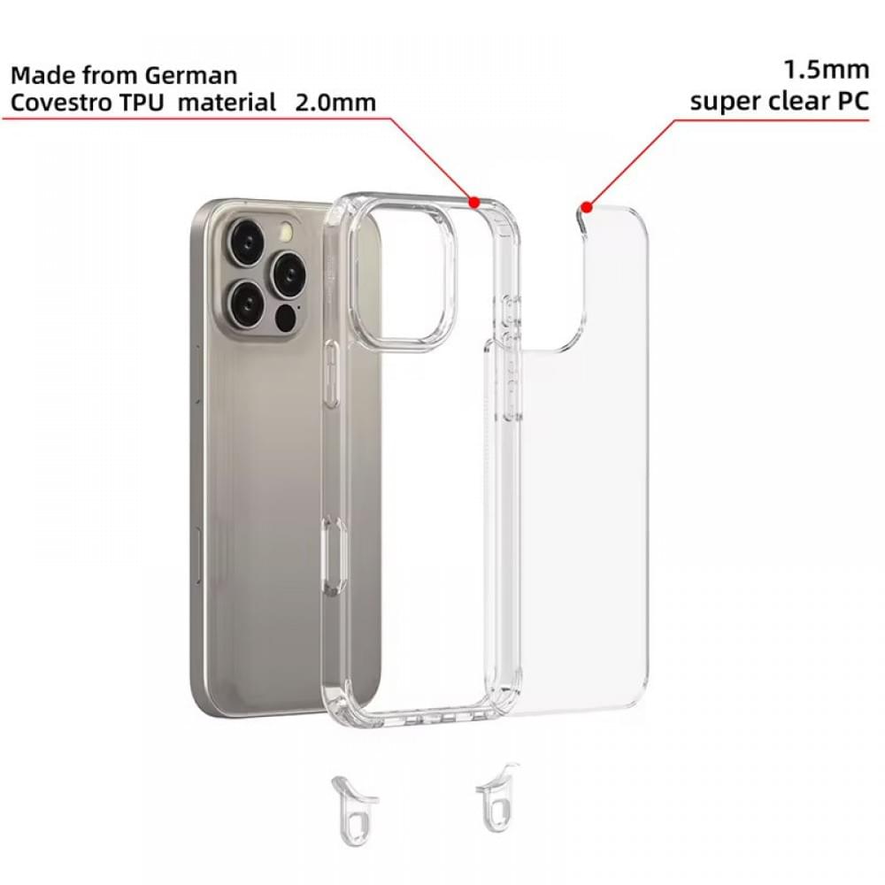Чохол TPU Transparent with Straps для Apple iPhone 13 Pro Max (6.7") Grey