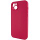 Чохол Silicone Case Full Camera Protective (AA) NO LOGO для Apple iPhone 13 (6.1") Червоний / Rose Red