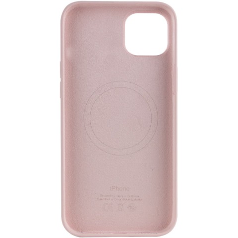 Чохол Silicone case (AAA) with Magsafe для Apple iPhone 14 Pro Max (6.7") Рожевий / Chalk Pink
