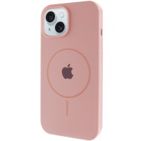 Чохол Silicone Case Full Protective (AA) with MagSafe для Apple iPhone 15 Plus (6.7") Рожевий / Pink Sand