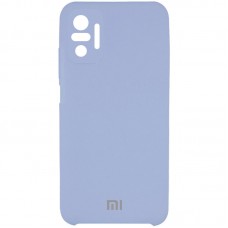 Чохол Silicone Cover Full Camera (AAA) для Xiaomi Redmi Note 10 Pro / 10 Pro Max Блакитний / Lilac Blue