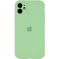 Чохол Silicone Case Full Camera Protective (AA) для Apple iPhone 12 (6.1") М'ятний / Mint