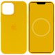 Чохол Silicone case (AAA) full with Magsafe and Animation для Apple iPhone 12 Pro / 12 (6.1") Жовтий / Sunflower
