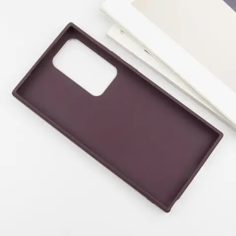 TPU чохол Bonbon Metal Style with MagSafe для Samsung Galaxy S24 Ultra Бордовий / Plum