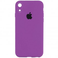 Чохол Silicone Case Square Full Camera Protective (AA) для Apple iPhone XR (6.1") Фіолетовий / Grape