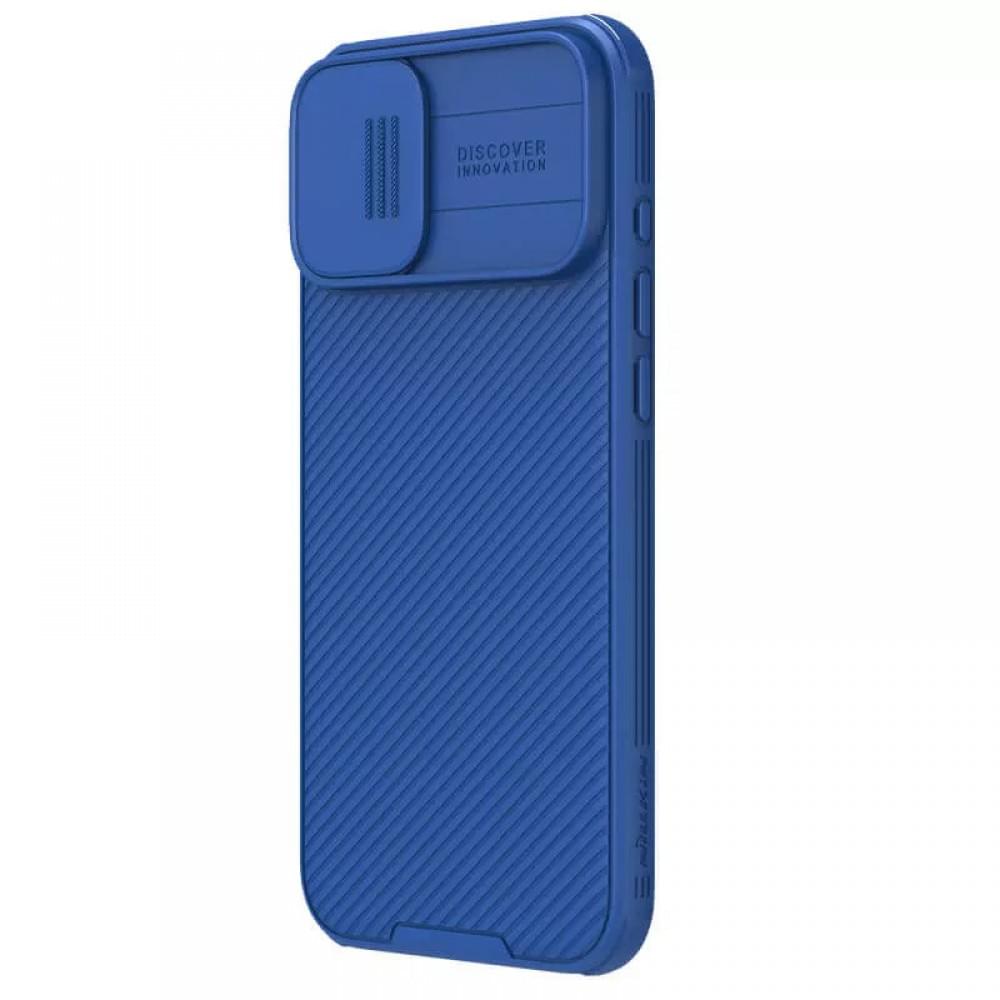 Карбонова накладка Nillkin CamShield Pro Magnetic для Apple iPhone 16 (6.1") Blue