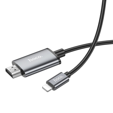 Перехідник Hoco UA27 HD Lightning to HDMI (2m) Metal gray