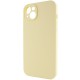 Чохол Silicone Case Full Camera Protective (AA) NO LOGO для Apple iPhone 15 (6.1") Жовтий / Mellow Yellow
