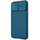 Карбонова накладка Nillkin Camshield (шторка на камеру) для Apple iPhone 13 / 14 (6.1") Синій / Blue