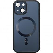 Чехол TPU+Glass Sapphire Midnight with MagSafe для Apple iPhone 15 (6.1")
