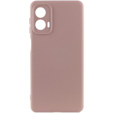 Чохол TPU GETMAN Liquid Silk Full Camera для Motorola Moto G24 Рожевий / Pink Sand