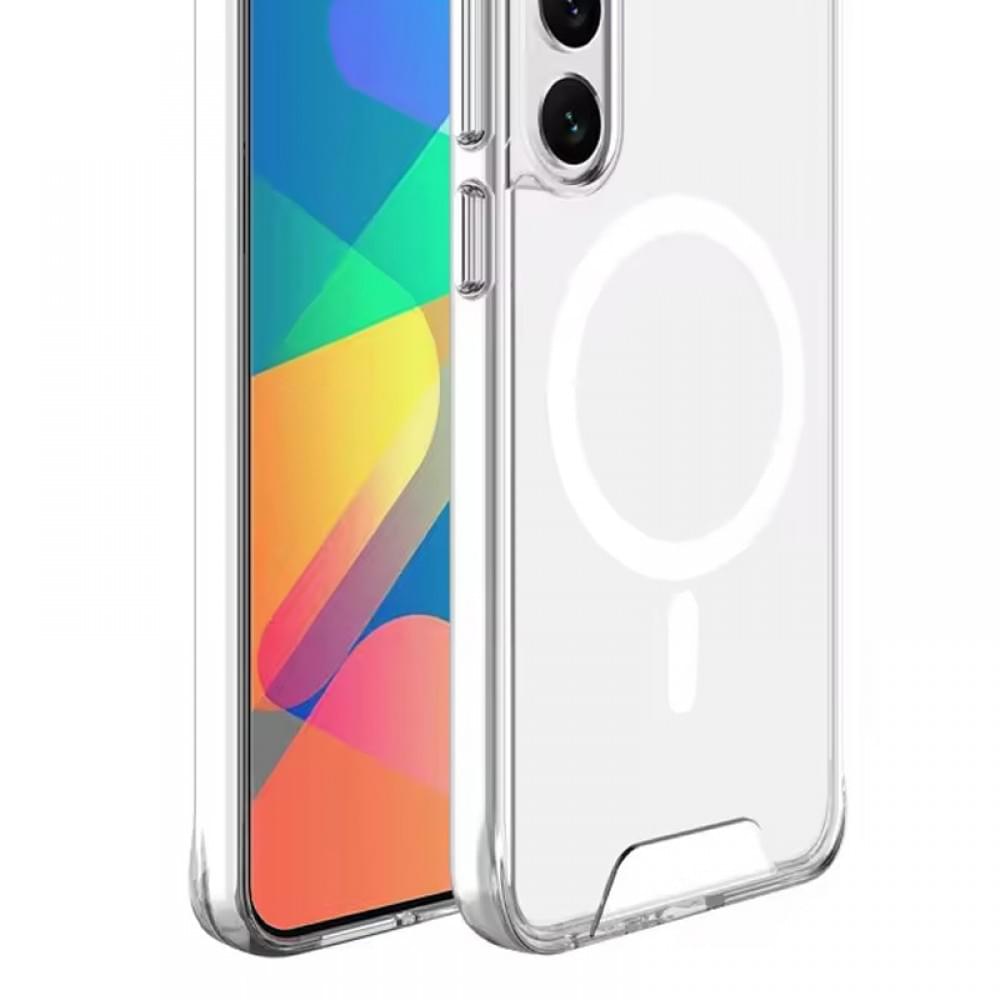 Чохол TPU Space Case with MagSafe для Samsung Galaxy S24 FE Прозорий