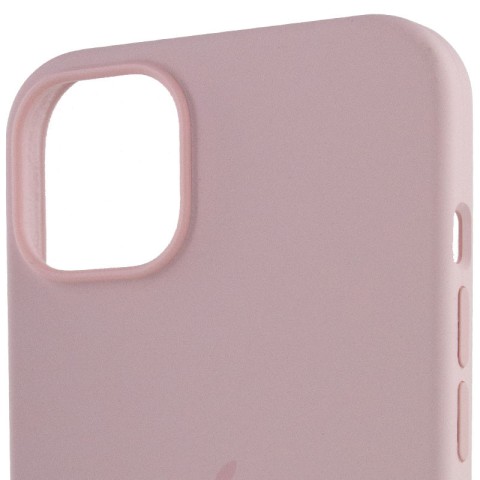 Чохол Silicone case (AAA) with Magsafe для Apple iPhone 14 Pro Max (6.7") Рожевий / Chalk Pink
