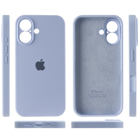 Чохол Silicone Case Full Camera Protective (AA) для Apple iPhone 16 (6.1") Блакитний / Lilac Blue