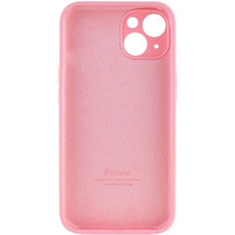 Чохол Silicone Case Full Camera Protective (AA) для Apple iPhone 15 (6.1") Рожевий / Light pink