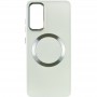 TPU чохол Bonbon Metal Style with MagSafe для Samsung Galaxy S22+ Білий / White