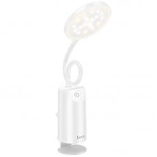 Настільна LED лампа Hoco HX10 Clip table lamp (1200mAh) White